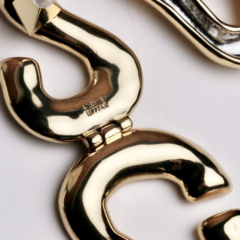 Alexis Bittar Two Tone Sculptural Drop Earrings - Picture 5 of 6